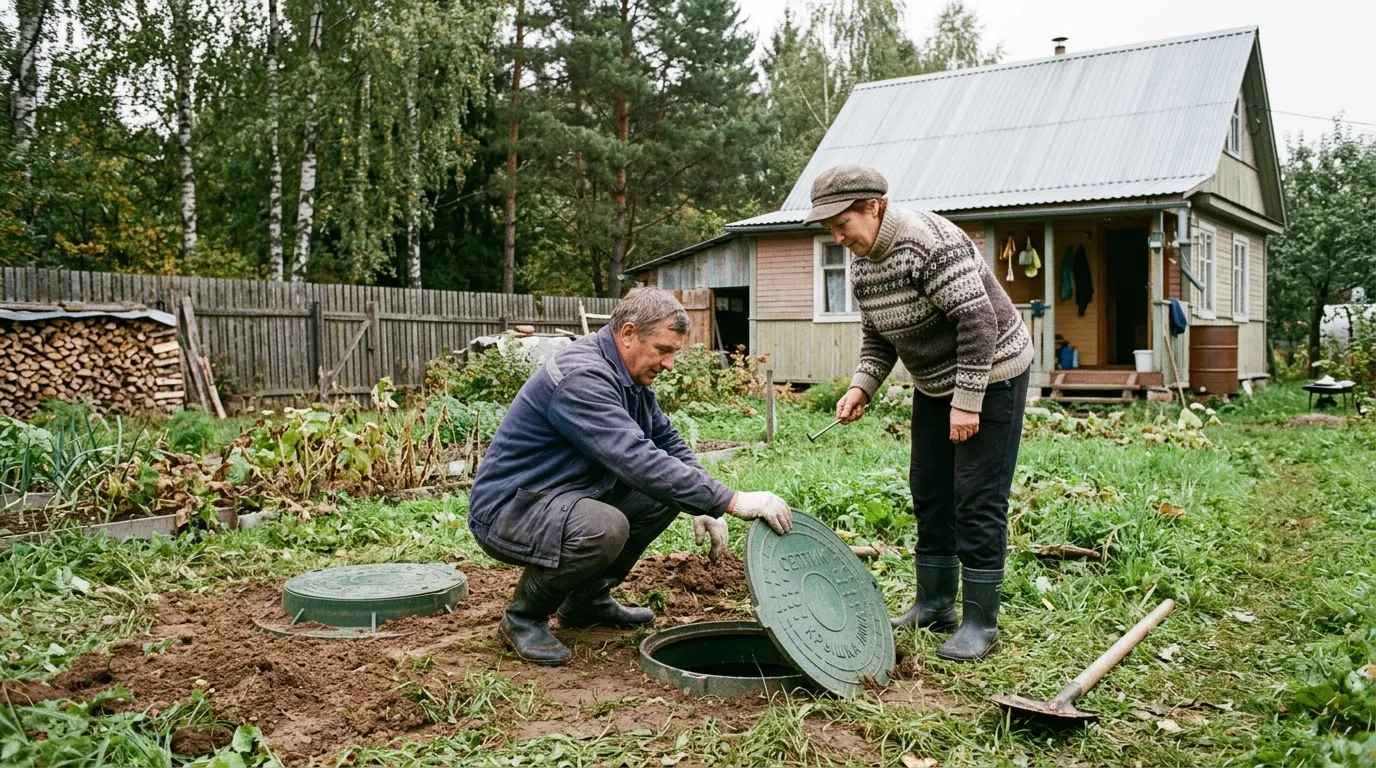 Современный переливной септик
